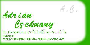 adrian czekmany business card